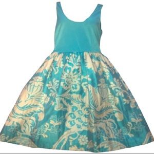 alice + olivia Fit & Flare Damask Cocktail Dress